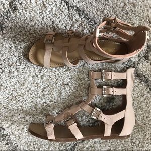 Pink gladiator sandals